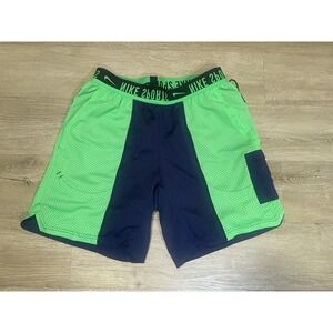 NIKE NSW Reversible Mens Sz S Mesh TRAINING Shorts Navy Green CJ7645-410